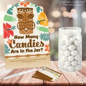 Tropical Luau - How Many Candies Guessing Game